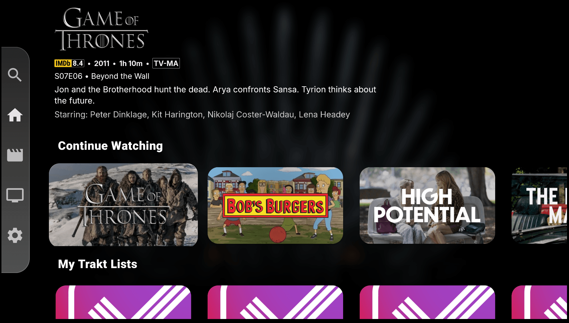 STRMR TV Interface
